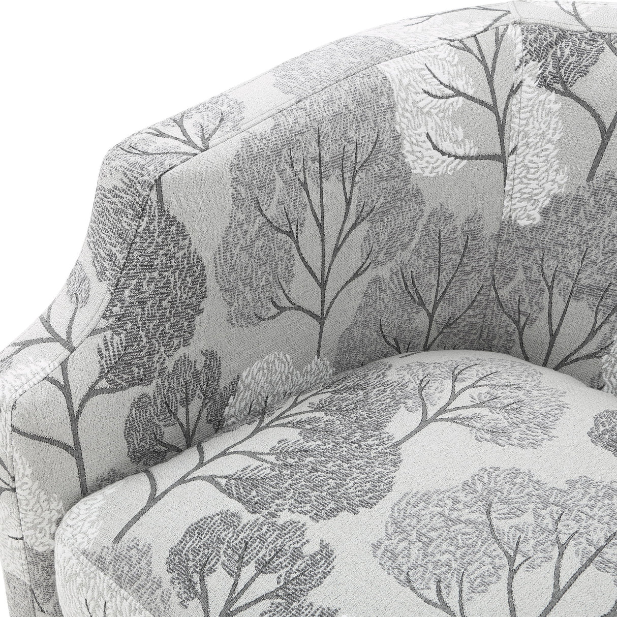 Emmett - Swivel Glider Barrel Chair With Clip Arm Design