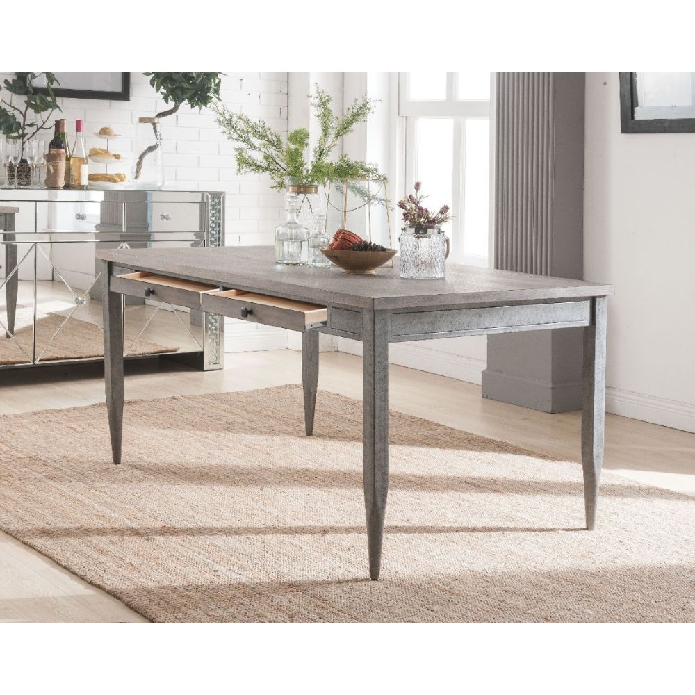 Ornat - Dining Table - Gray Oak & Antique Gray