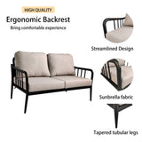 Outdoor Patio Modern Set With Removable Sunbrella Cushions And Table