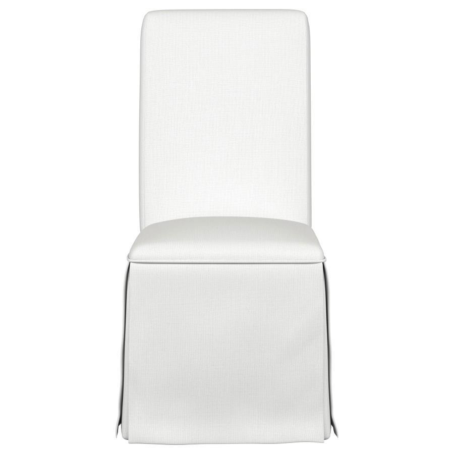 Shawna - Upholstered Skirted Parson Dining Side Chair (Set of 2) - White