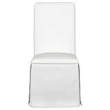 Shawna - Upholstered Skirted Parson Dining Side Chair (Set of 2) - White
