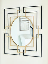 Oceanal - Black / Gold Finish - Accent Mirror