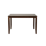 Hampton - 5 Piece Rectangular Leg Table Set - Dark Brown
