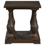 Walden - Rectangular End Table With Turned Legs And Floor Shelf - Coffee
