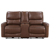 Greenfield - Upholstered Power Reclining Loveseat With Console