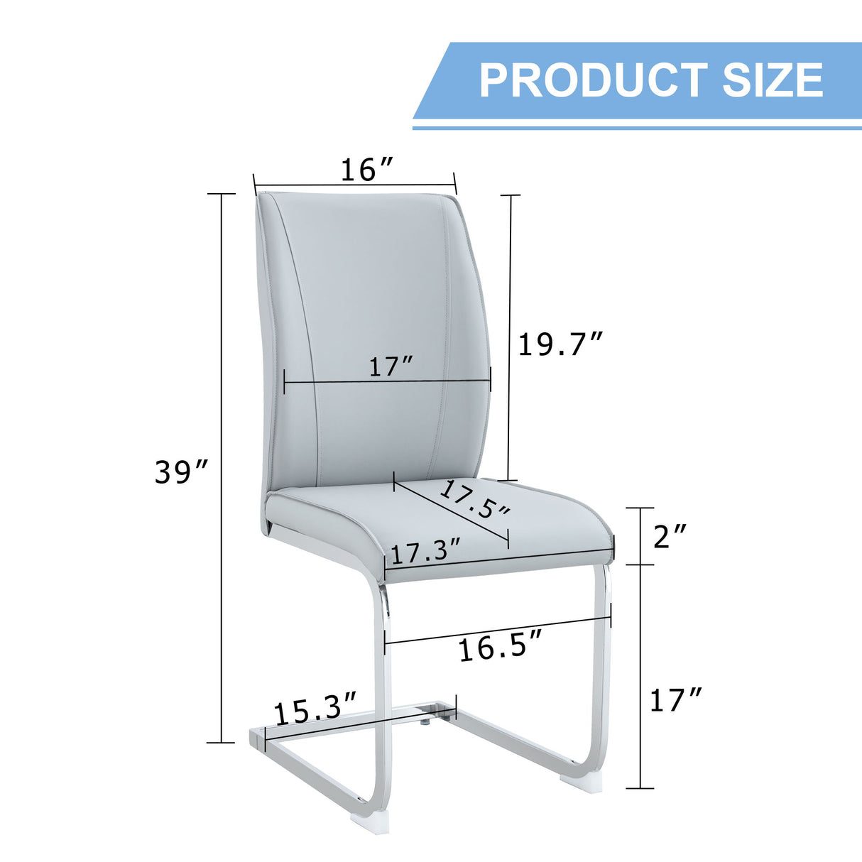 Luxury Simple Arch Chair, High Resilience With Metal Legs