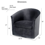 Eden - Swivel Chair With Microfiber Upholstery And Hardwood Frame