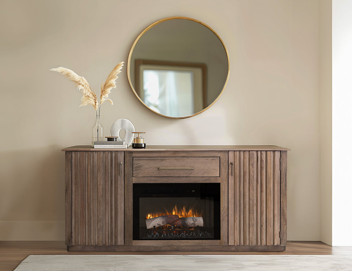 Mezquite - Electric Fireplace - Dark Brown