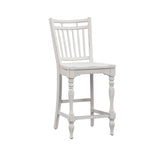 Magnolia Manor - Spindle Back Counter Chair - White