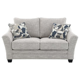 Tomkins - Boucle Upholstered Loveseat - Light Gray