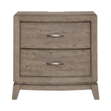 Avalon - Nightstand With Charging Station - Burnished Beige