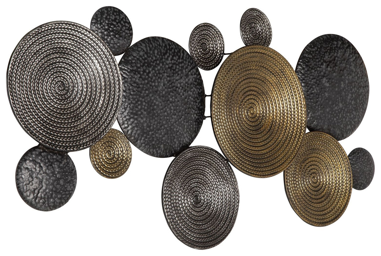 Emsley - Metallic / Black / Gray - Wall Decor