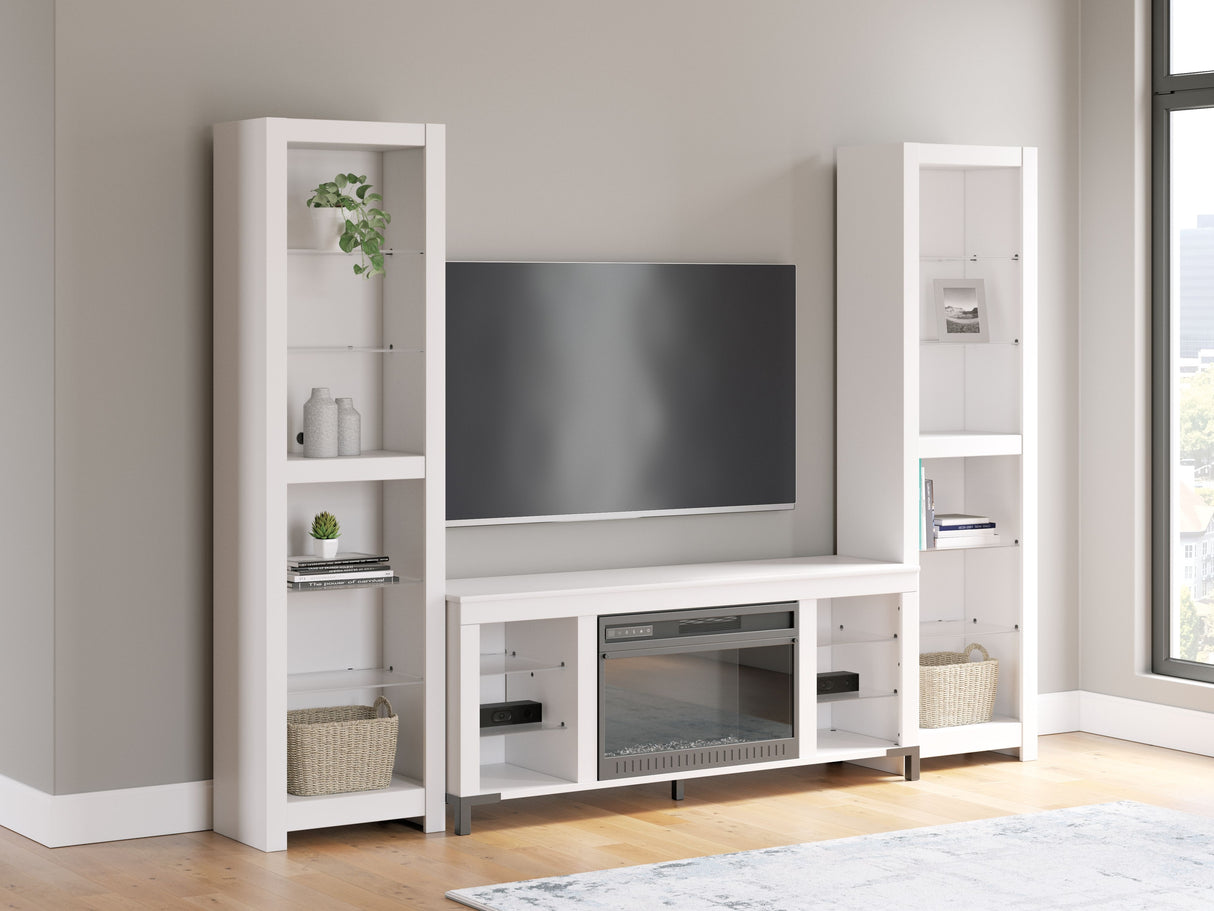 Brollevi - White - 3-Piece Entertainment Center