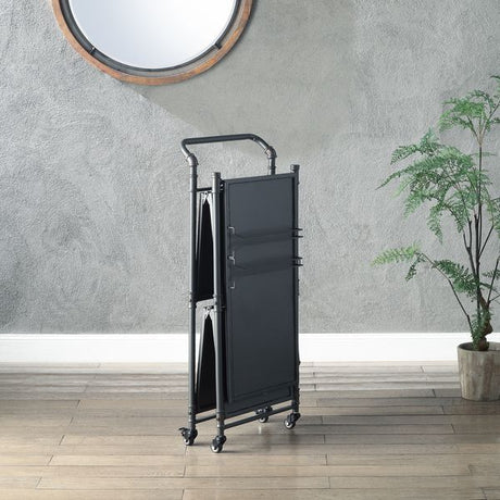 Cordelia - Serving Cart - Sandy Black, Dark Bronze Hand-Brushed Finish