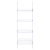 Amaturo - 4-Shelf Acrylic Ladder Bookshelf - Clear