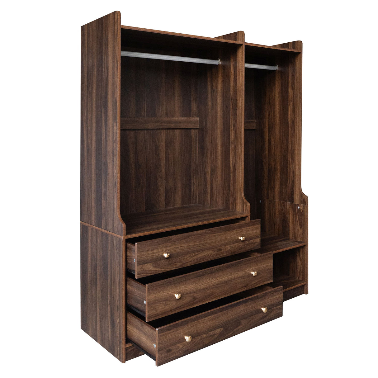 Open Wardrobe Storage For Bedroom - Brown