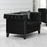 Reventlow - Upholstered Track Arm Accent Chair - Black