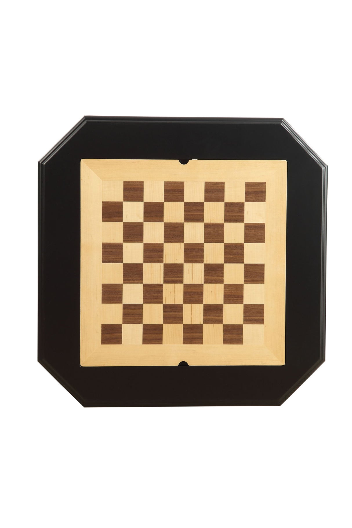 Bishop - Reversible Chess Checker Game Table With Game Tray (Chess Fingures Not Included) - Black