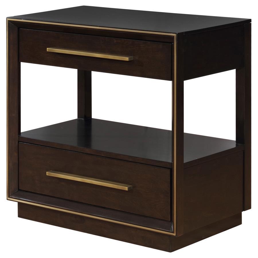 Durango - 2-Drawer Nightstand - Smoked Peppercorn