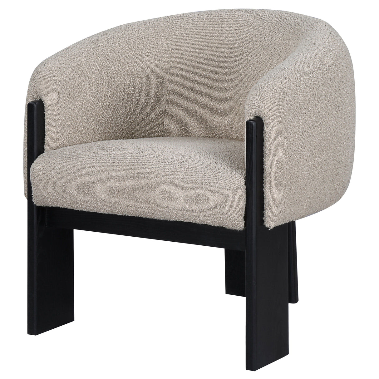Valdez - Boucle Upholstered Barrel Back Accent Chair