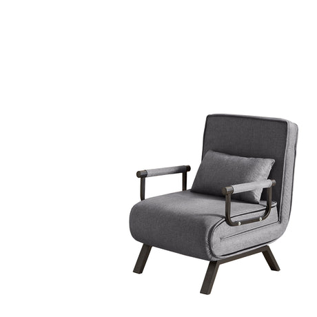 Convertible 5 In 1 Folding Chair Bed With Adjustable Backrest & Pillow Linen