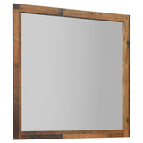 Sidney - Square Dresser Mirror - Rustic Pine