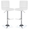 Bianca - Square Upholstered Adjustable Bar Stools (Set of 2)