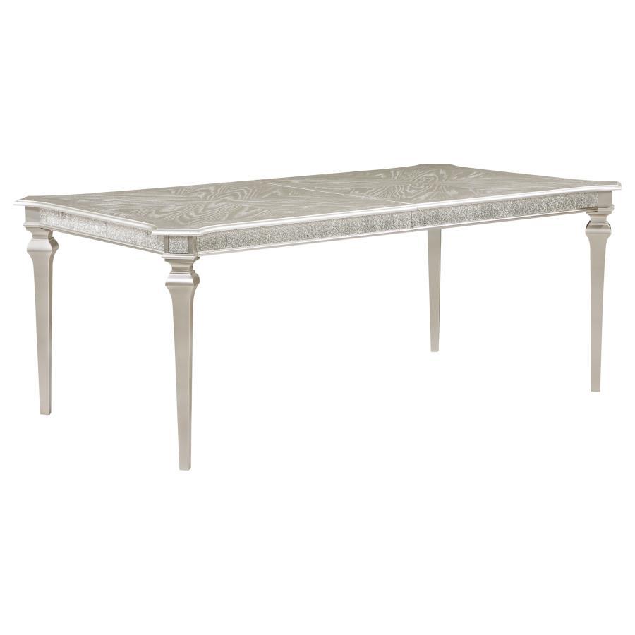 Evangeline - Rectangular Dining Table With Extension Leaf - Silver Oak