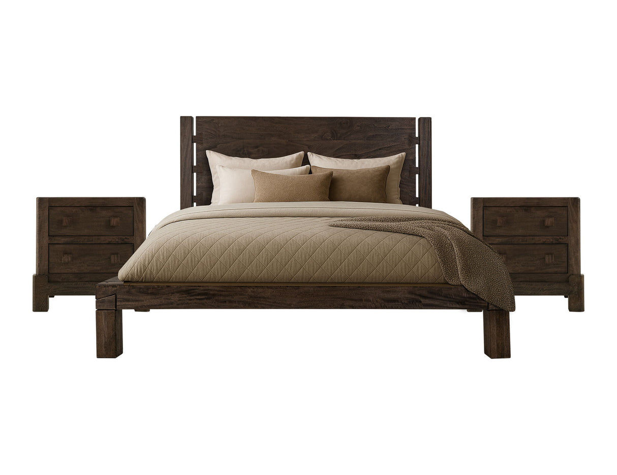 Dark Atenas - 2-Drawer Nightstand - Brown