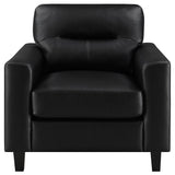 Scotland - Faux Leather Upholstered Track Arm Chair