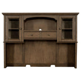 Hartshill - 2-Door Hutch With Shelves - Burnished Oak