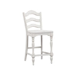 Magnolia Manor - Ladder Back Counter Chair - White