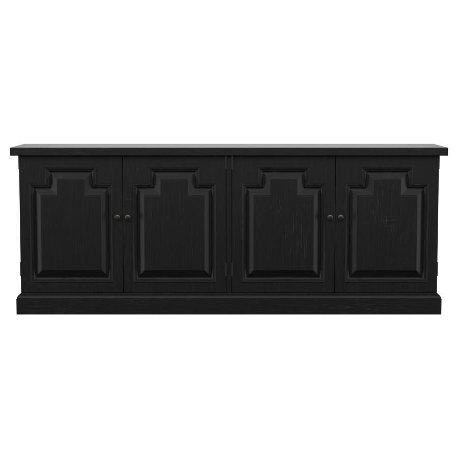 Florence - 4 Door Dining Sideboard Buffet - Distressed Black