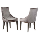 Phelps - Velvet Upholstered Dining Side Chair (Set of 2) - Gray