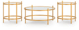 Pearlox - Gold - Occasional Table Set (Set of 3)
