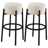 Leonard - Upholstered Backless Round Stools (Set of 2)