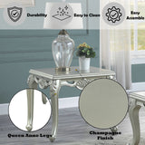 Qunsia - End Table - Champagne Finish