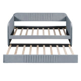 Upholstered Daybed Sofa Bed With Trundle Bed