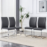 Luxury Simple Arch High Resilience Dining Chair With Arched Leg
