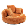 Lazy Sofa High Back Bean Bag Chair Couch With 3 Pillows