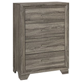 Wright - 4-Drawer Chest Of Drawers - Brown Oak