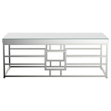 Dafina - Rectangular Mirrored Top Coffee Table - Chrome