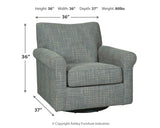 Renley - Ash - Swivel Glider Accent Chair