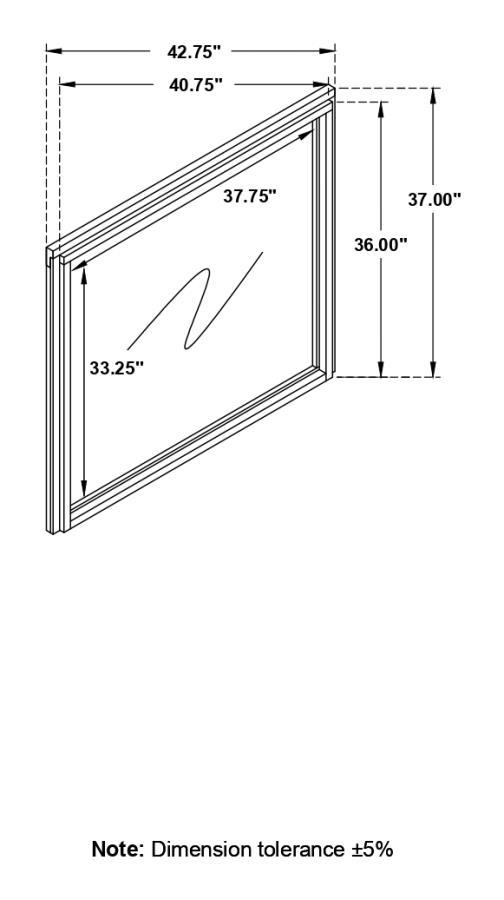 Baker - Rectangular Dresser Mirror - Brown And Light Taupe