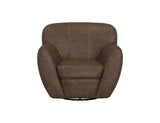 Tamesis - Swivel Accent Chair Armchair - Chocolate Brown