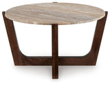 Tanidore - Warm Brown - Round Cocktail Table