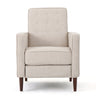Mid-Century Modern Recliner With Button Tufted Waffle Stitch