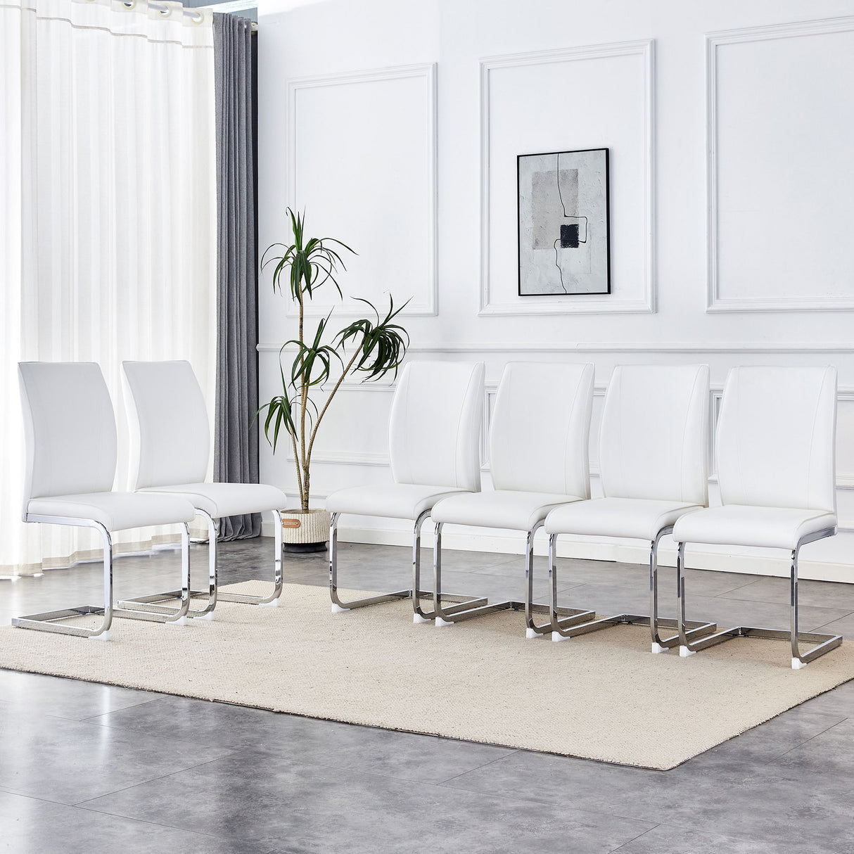 Luxury Simple Arch Chair, High Resilience With Metal Legs