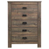 Frederick - 5-Drawer Chest - Weathered Oak
