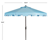 ZIMMERMAN 9 FT MARKET UMBRELLA / BABY BLUE w/ WHITE TRIM